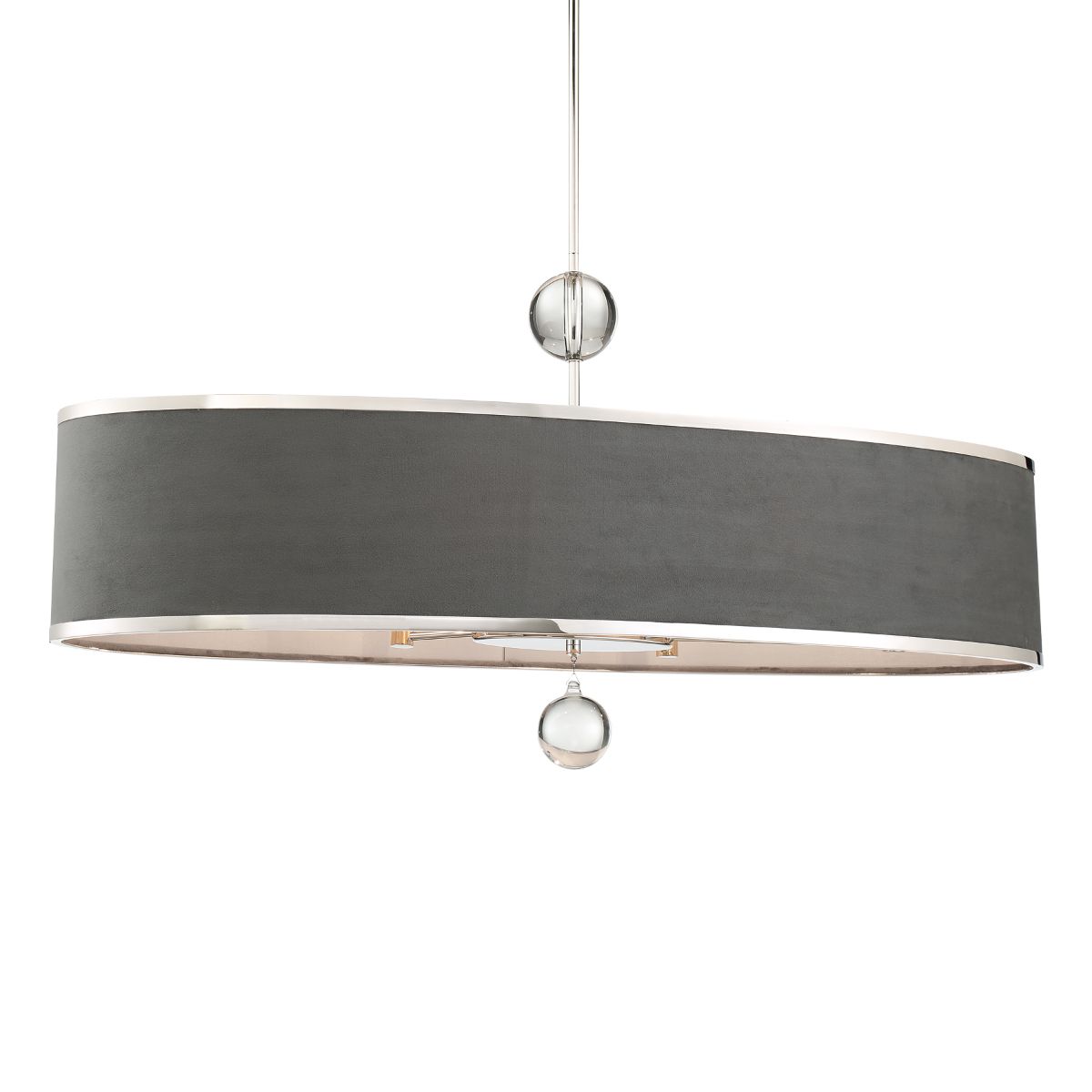 Luxour 44 in. 6 Lights Pendant Light Polished Nickel Finish
