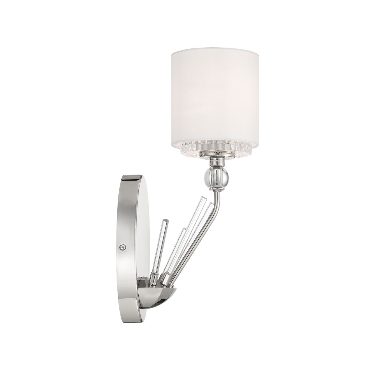 Sutton 16 in. Armed Sconce Polished Nickel Finish
