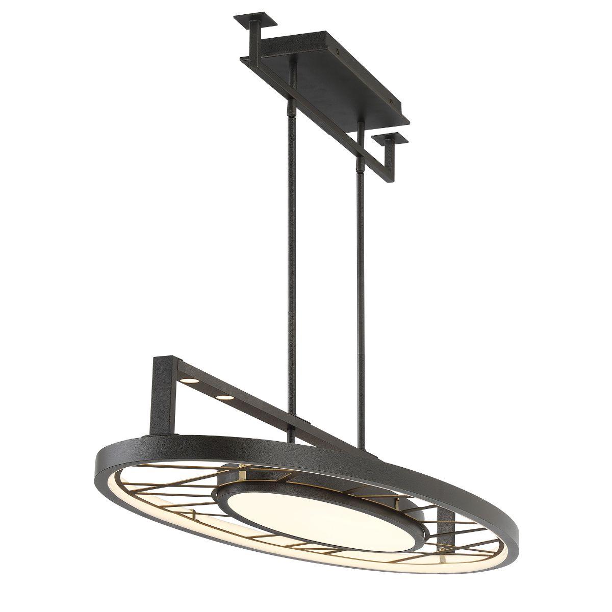 Tribeca 44 in. LED Pendant Light iron & Brass Finish - Bees Lighting