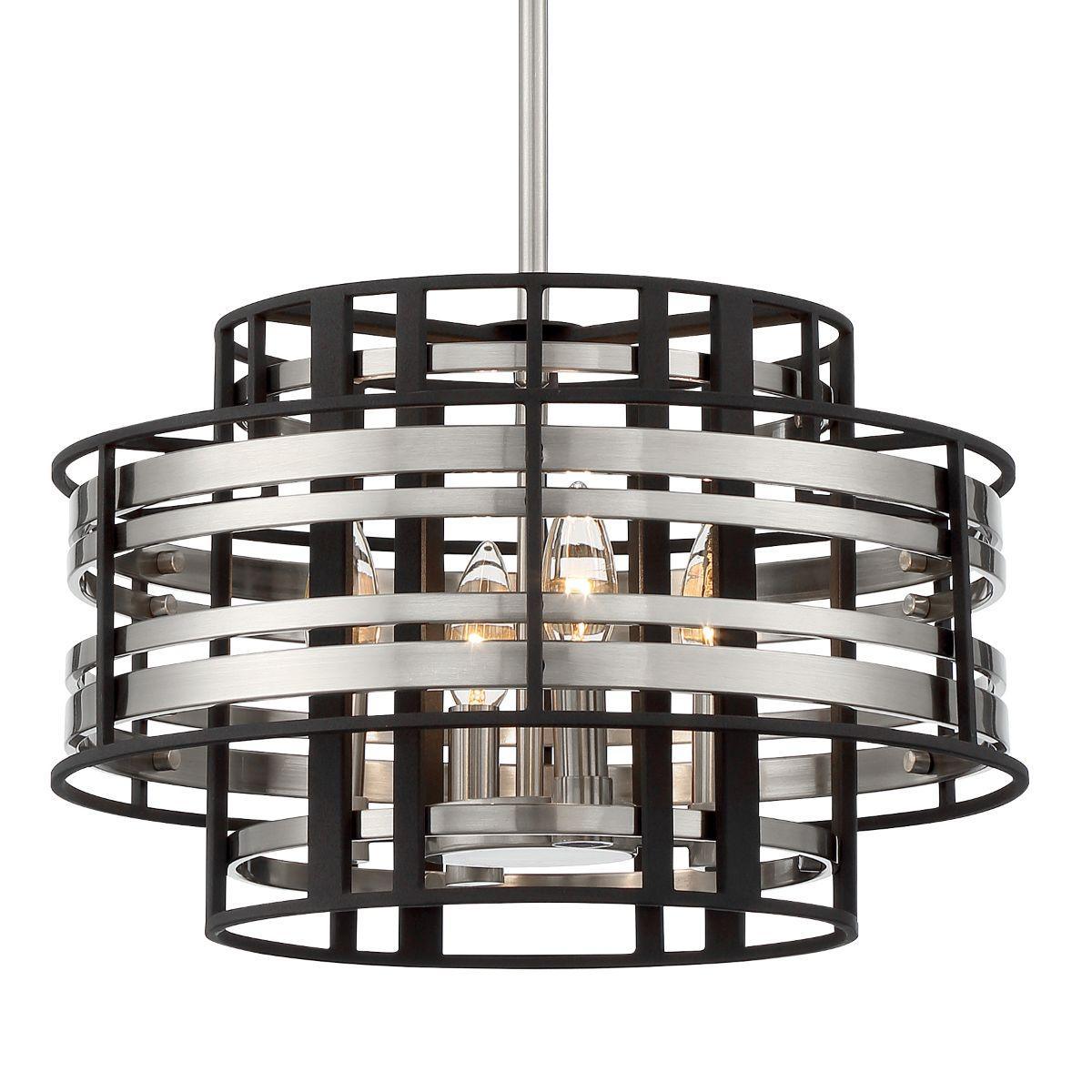 Presten 16 in. 4 lights Pendant Light Brushed Nickel Finish - Bees Lighting