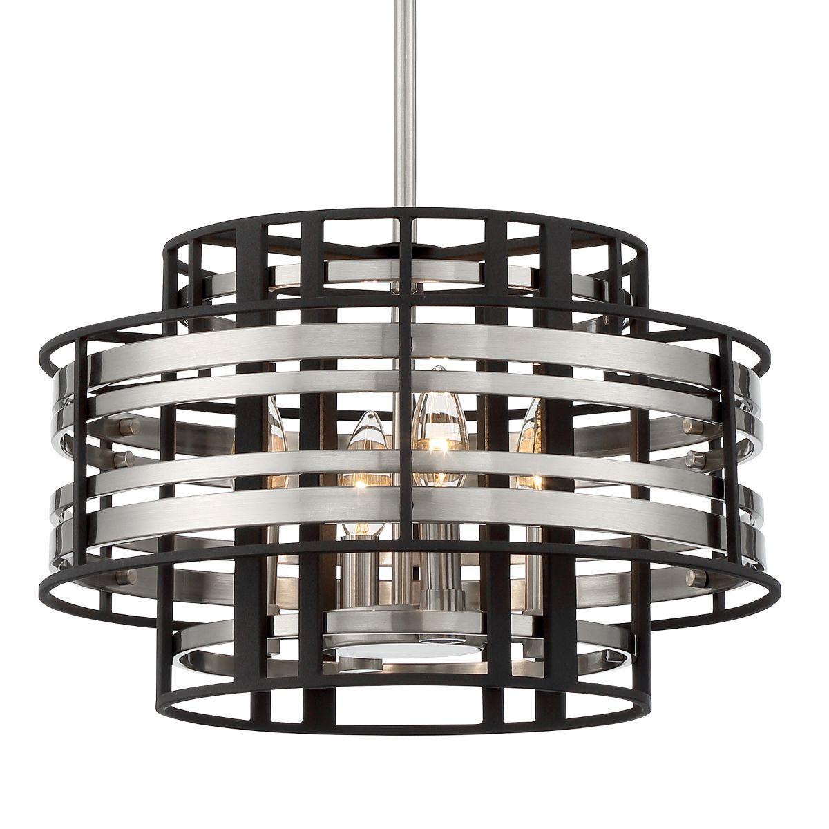 Presten 16 in. 4 lights Pendant Light Brushed Nickel Finish