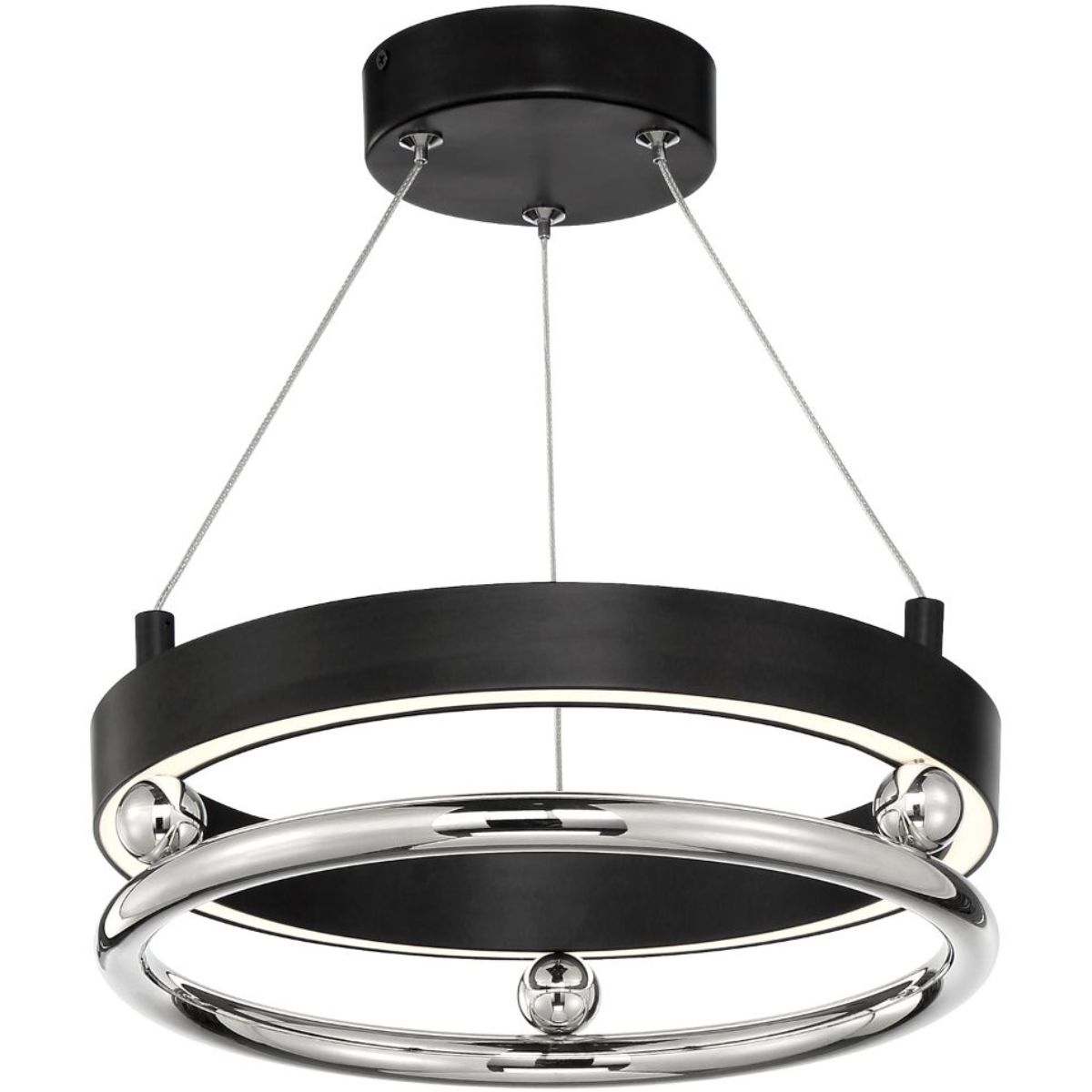 Grande Illusion 13 in. LED Semi flush Mount Light Polished Nickel finish - Bees Lighting