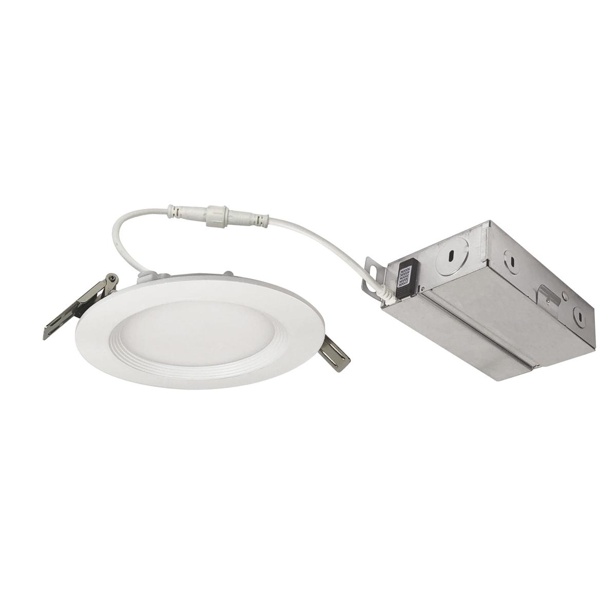 4" LED Canless Recessed Light, 900 Lm, 3CCT, White Baffle Trim - Bees Lighting