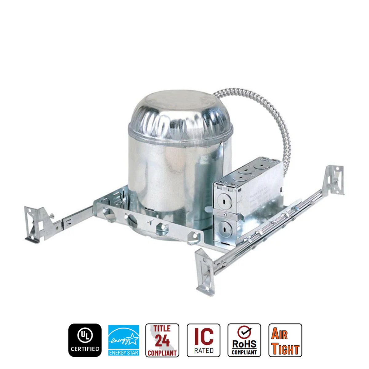 LED New Construction Housing, 5 in, IC Air-Tight, Quick Connect - Bees Lighting