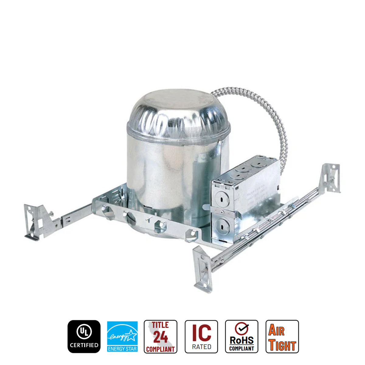 LED New Construction Housing, 6 in, IC Air-Tight, Quick Connect - Bees Lighting