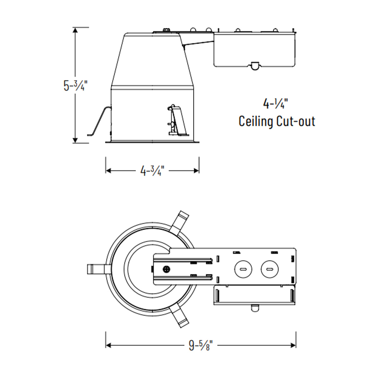 LED Remodel Housing, 4 in, IC Air-Tight, Quick Connect - Bees Lighting