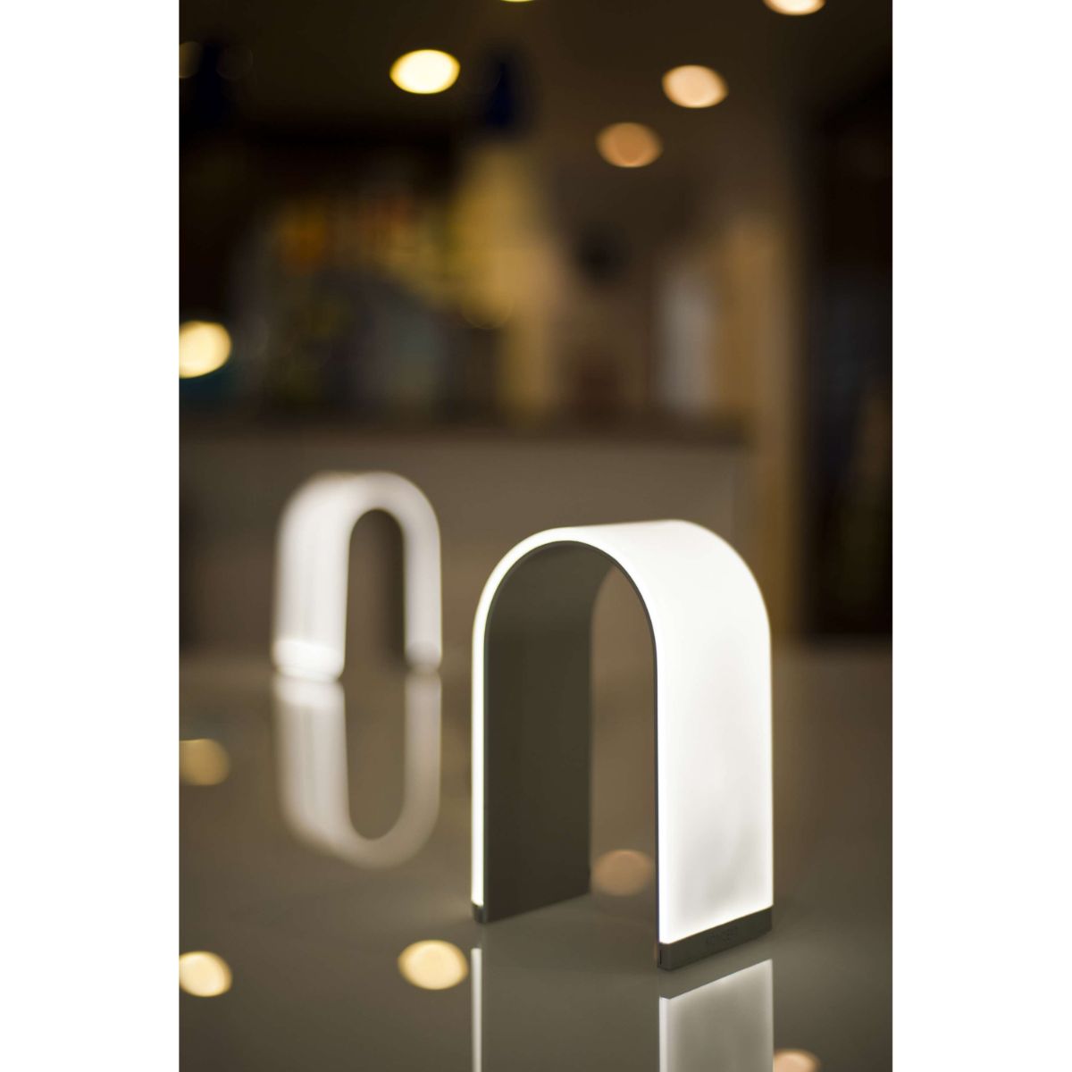 Mr. n Silver Transitional LED Desk Lamp with USB Port - Bees Lighting