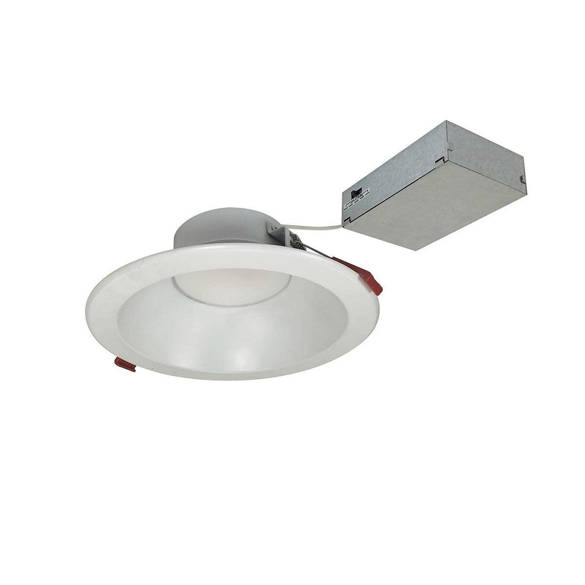Theia 6 Inch Canless LED Recessed Light, 15 Watt, 1400 Lumens, Selectable CCT, 2700K to 5000K, Matte Powder White Finish