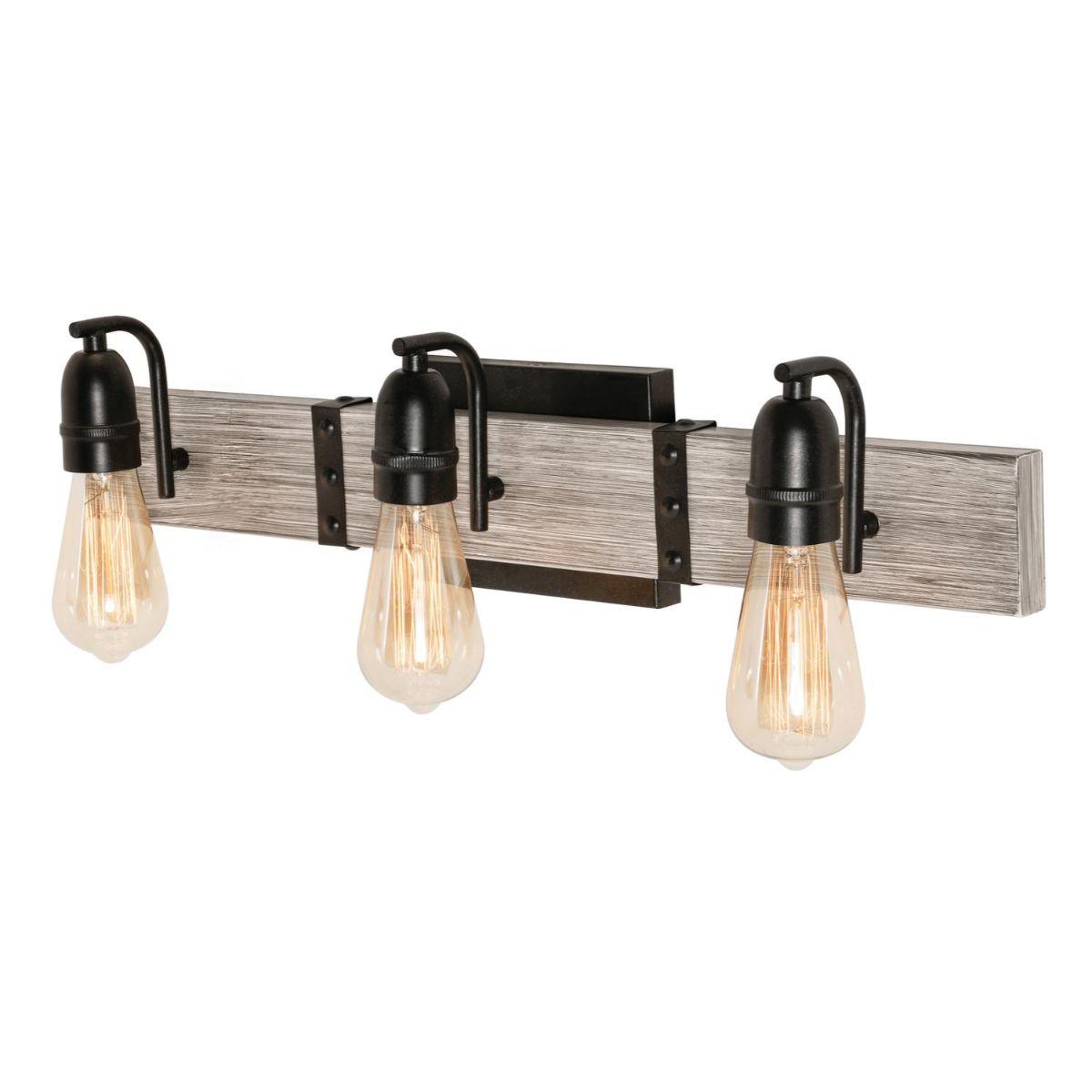 Noah 24 in. 3 Lights Vanity Light Gray Finish - Bees Lighting