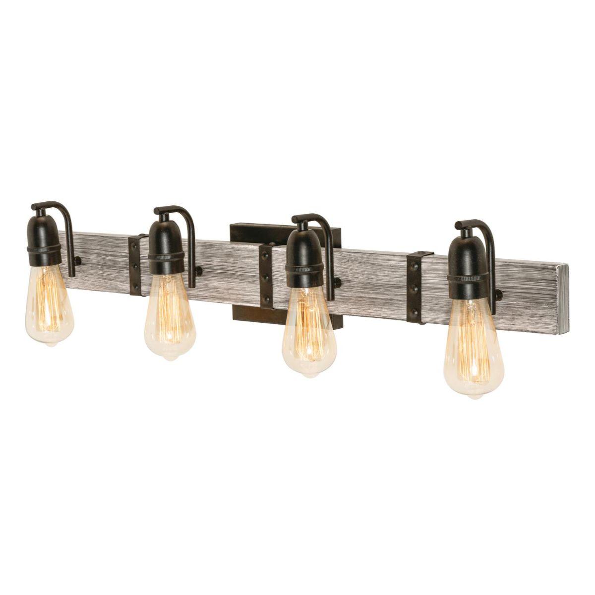 Noah 32 in. 4 Lights Vanity Light Gray Finish - Bees Lighting