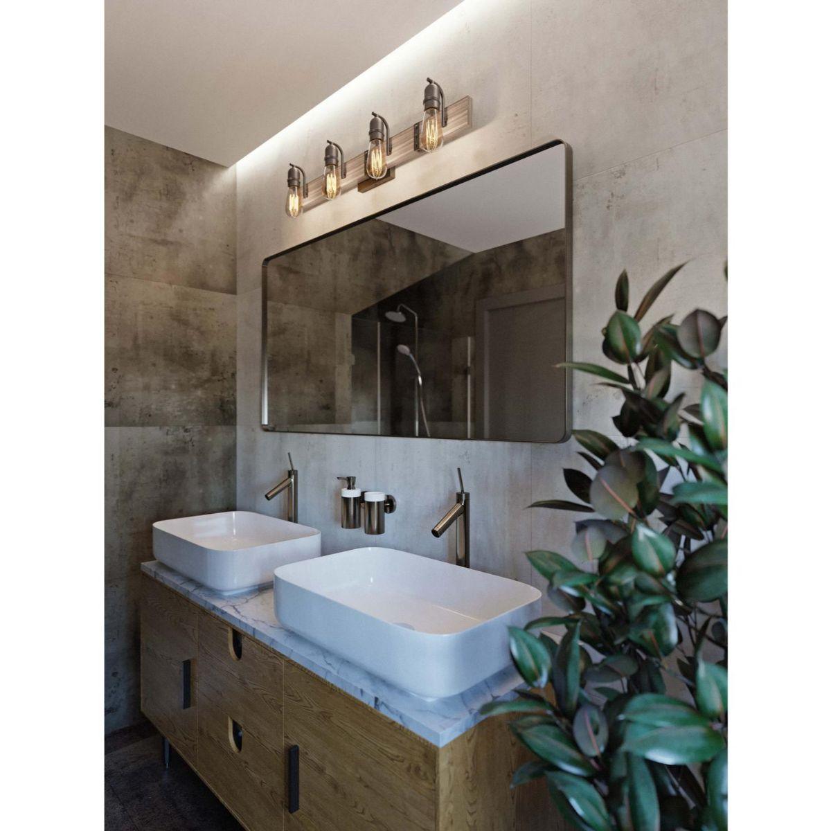 Noah 32 in. 4 Lights Vanity Light Gray Finish - Bees Lighting