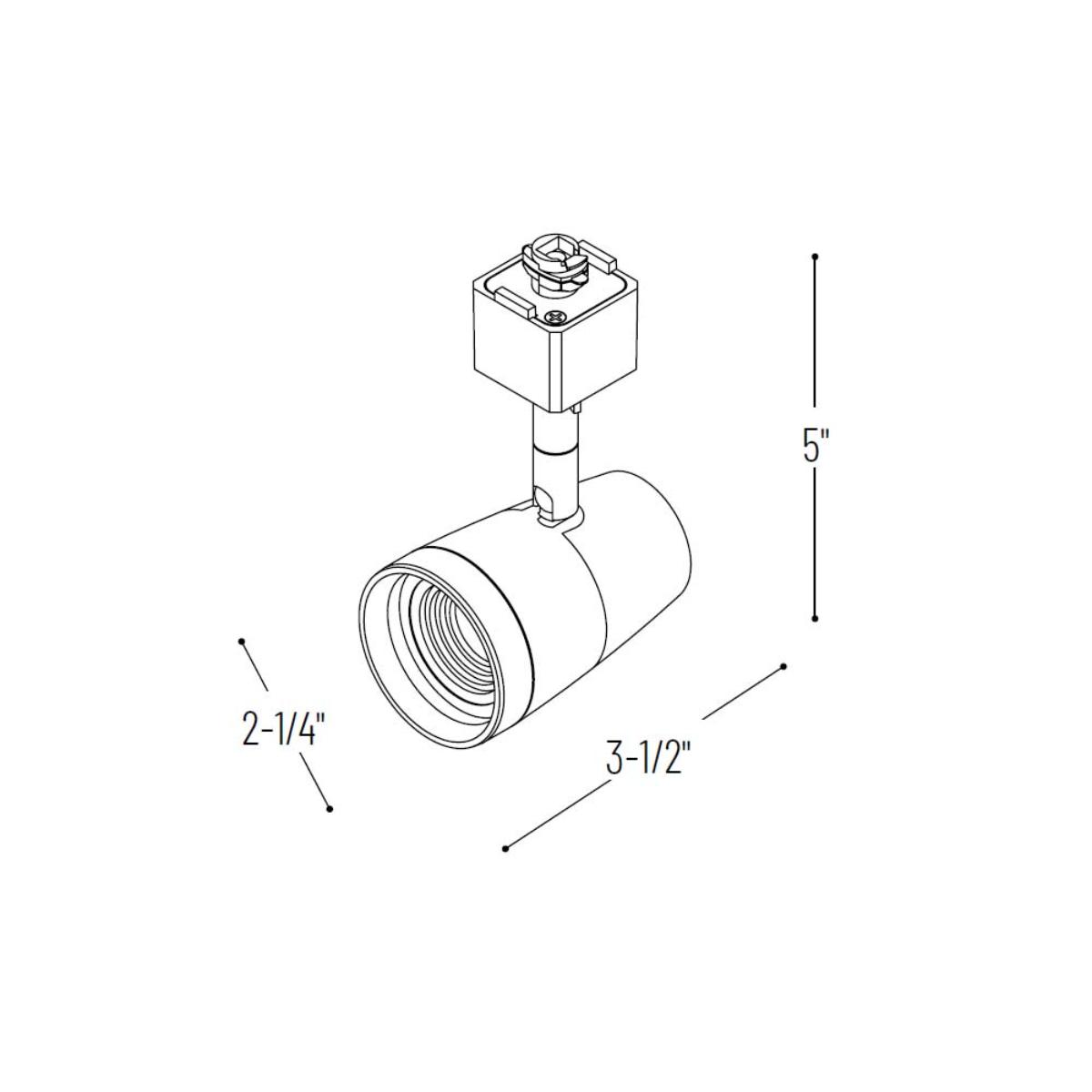 Mac LED Track Head 10W 700 Lumens 2700K, Halo, 21° / 38°, Black - Bees Lighting