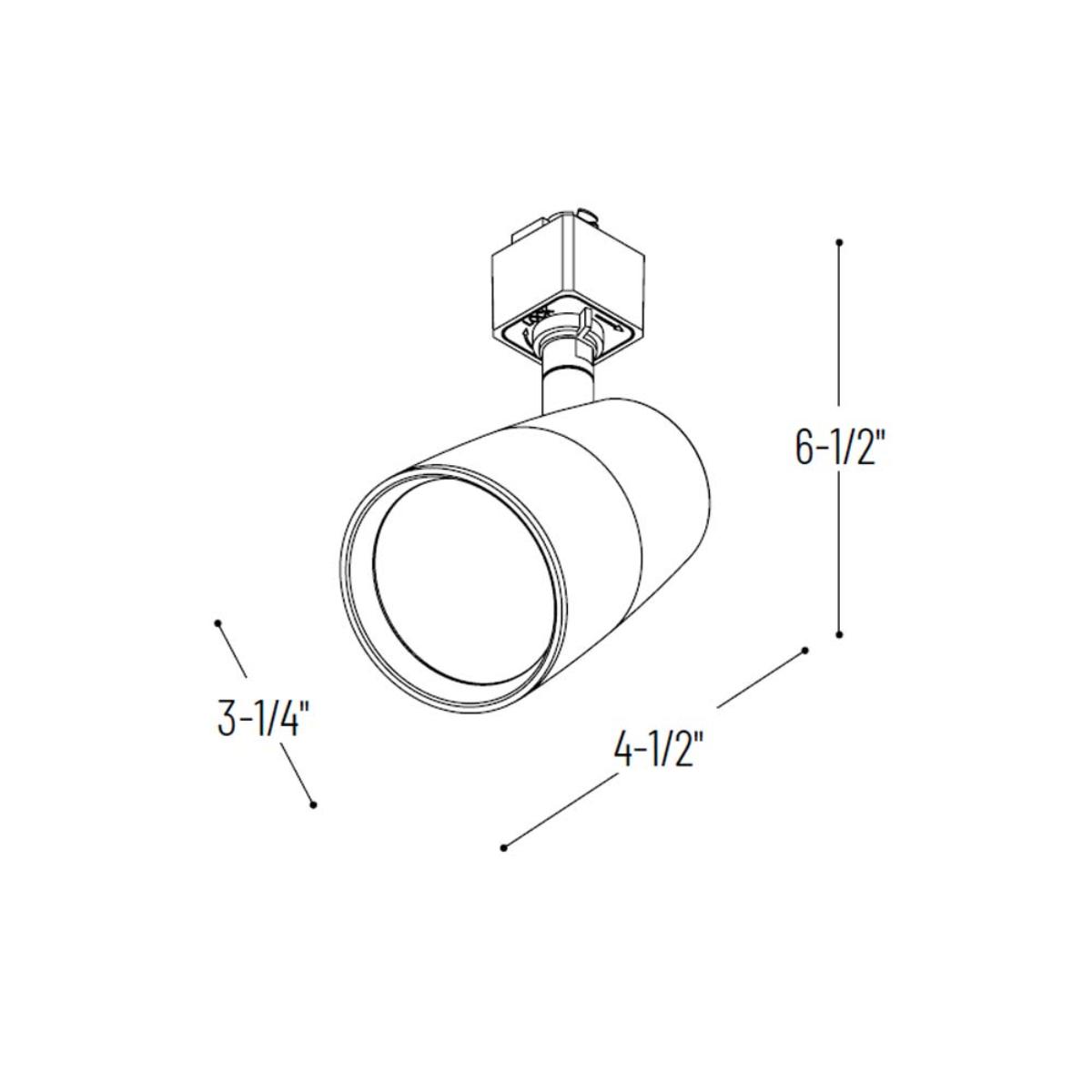 Mac XL LED Track Head 18W 1100 Lumens 2700K, Halo, 24° / 56°, Black - Bees Lighting