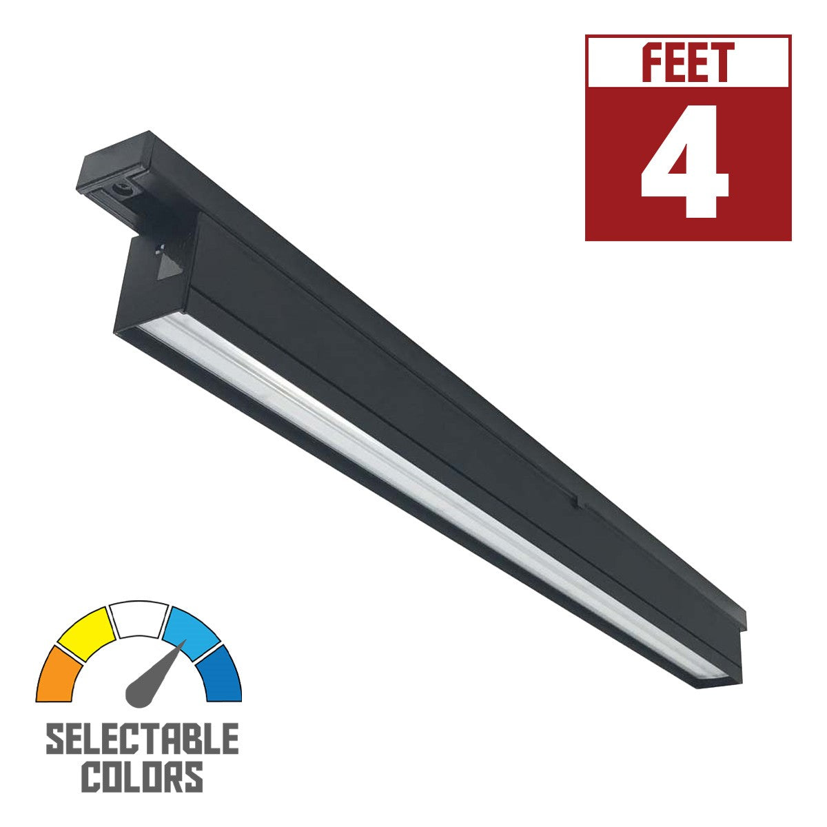 T-Line 4 ft LED Linear Track Bar 40W 3200 Lumens Selectable CCT 30K/35K/40K Halo (H) - Bees Lighting