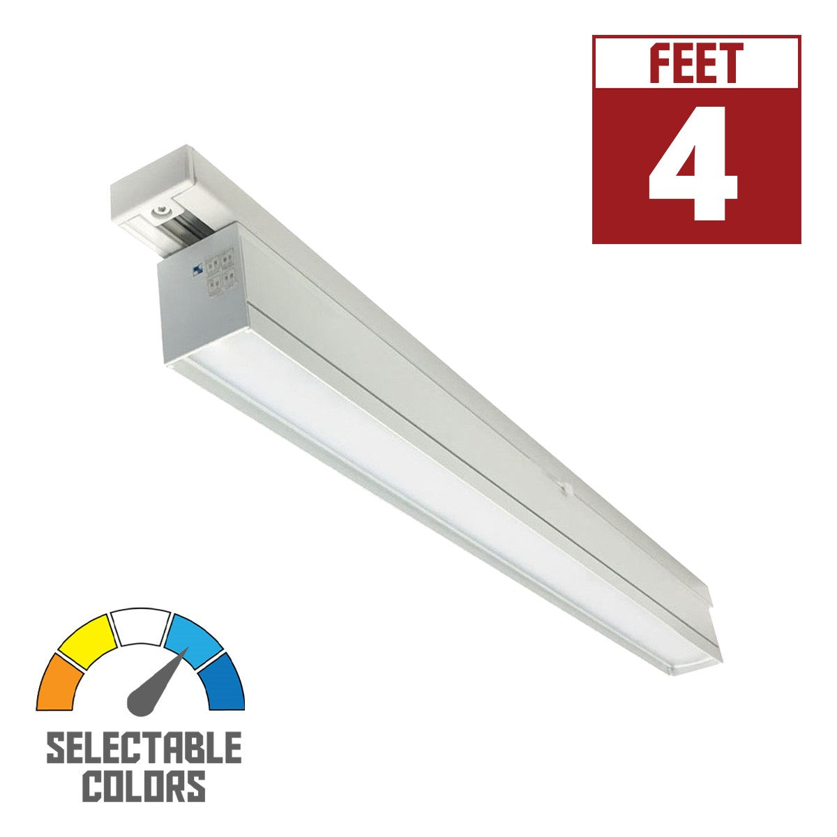 T-Line 4 ft LED Linear Track Bar 40W 3200 Lumens Selectable CCT 30K/35K/40K Halo (H) - Bees Lighting