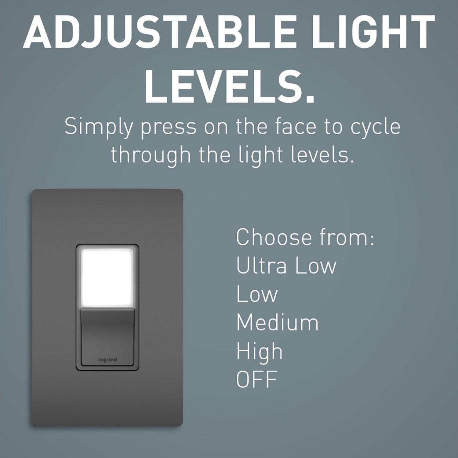 radiant 3-Way Rocker Switch with Night Light, 15-Amp, 120V, Black - Bees Lighting