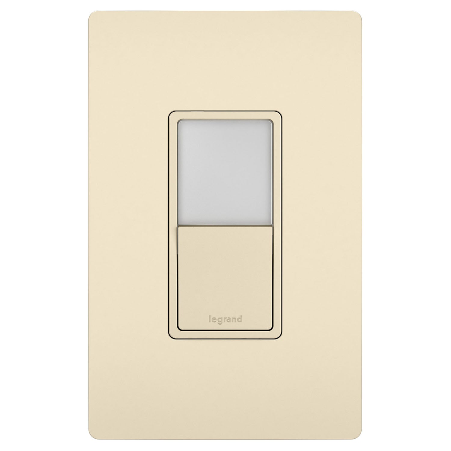 radiant 3-Way Rocker Switch with Night Light, 15-Amp, 120V, Ivory - Bees Lighting