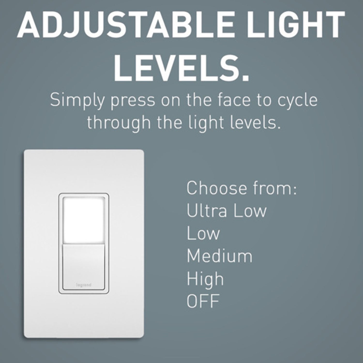radiant 3-Way Rocker Switch with Night Light, 15-Amp, 120V, White - Bees Lighting