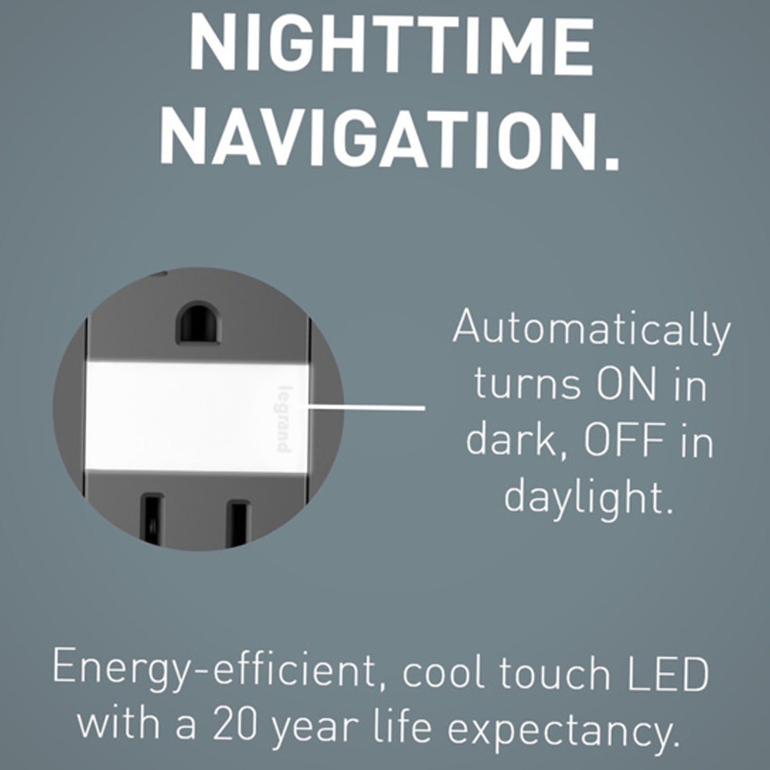 radiant 15A Tamper-Resistant Outlet with Night Light, Black - Bees Lighting