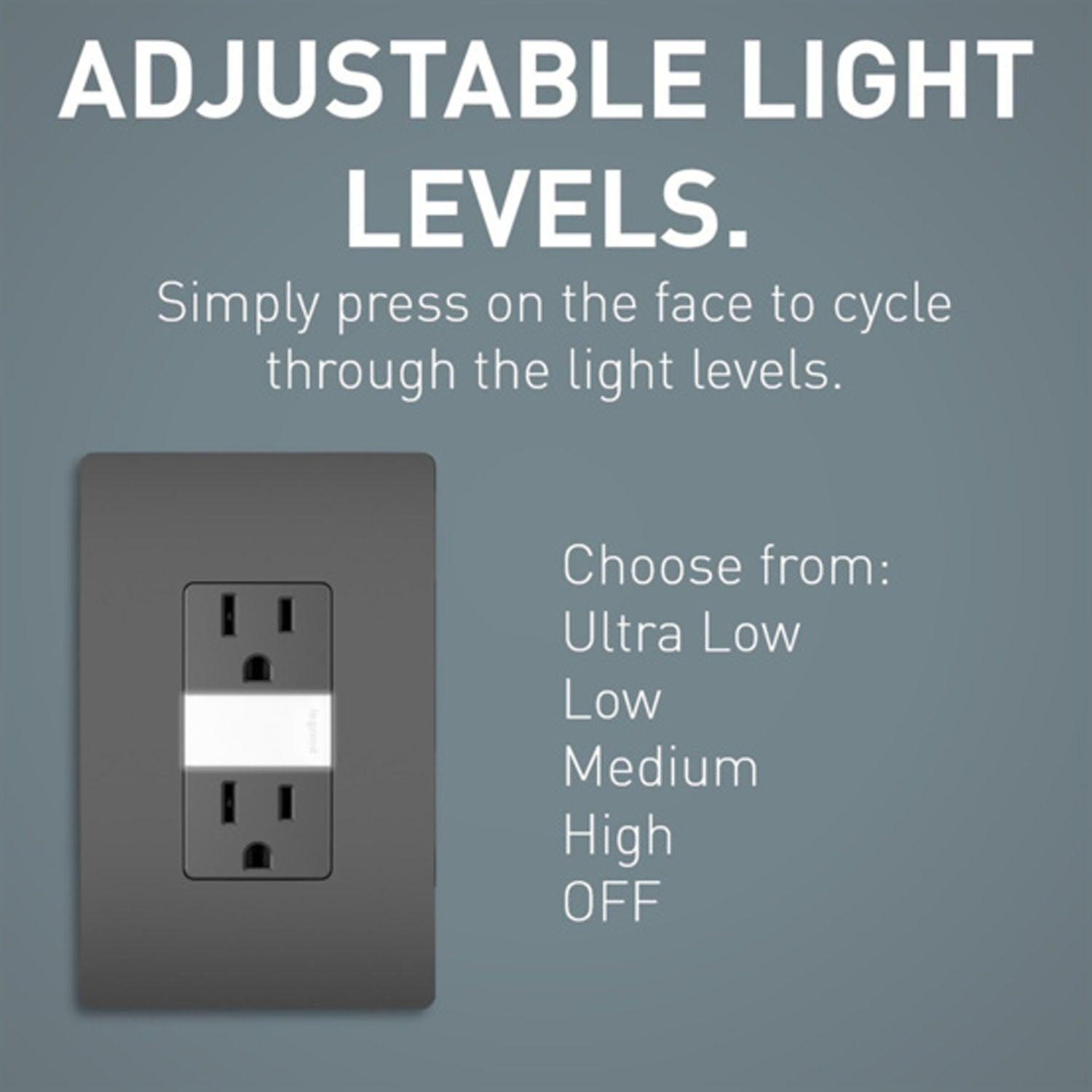 radiant 15A Tamper-Resistant Outlet with Night Light, Black - Bees Lighting