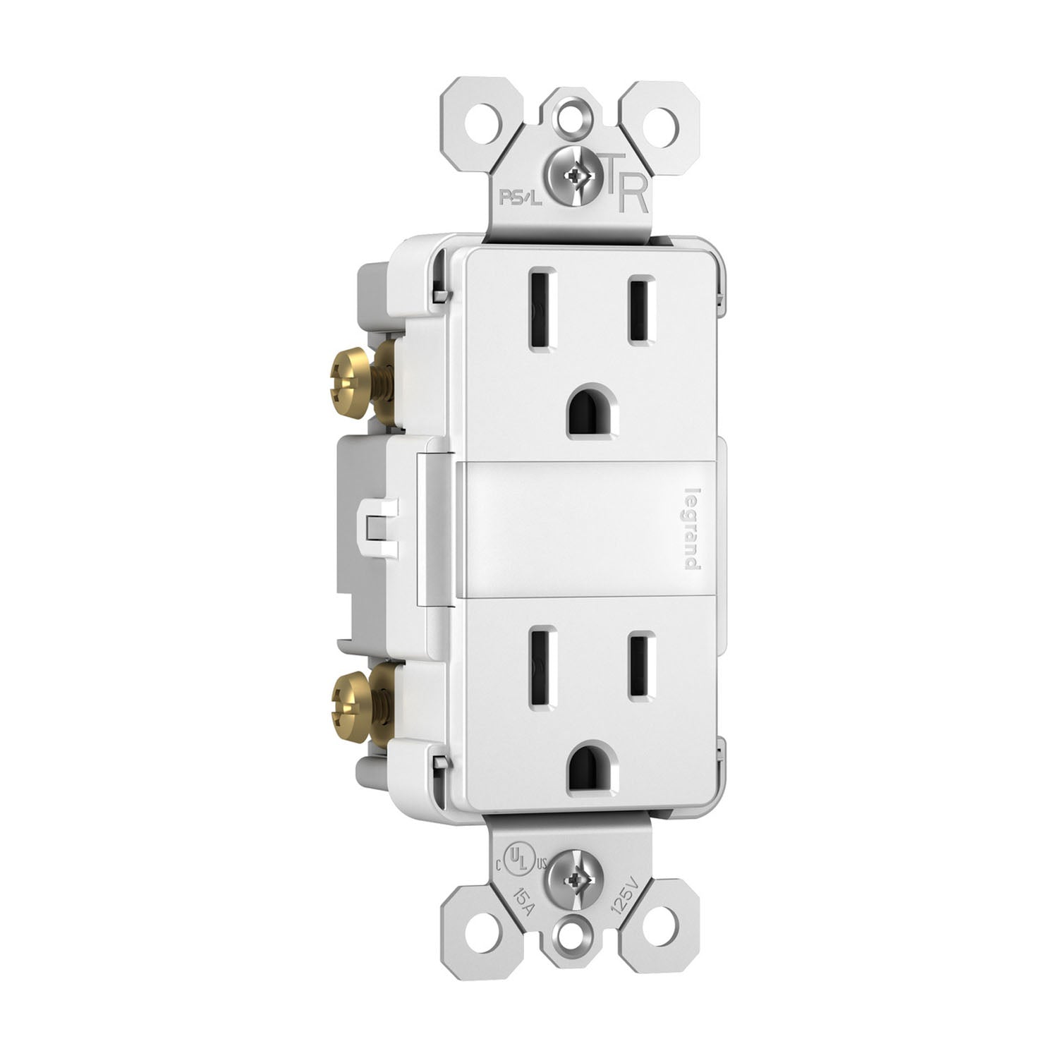 radiant 15A Tamper-Resistant Outlet with Night Light, White - Bees Lighting