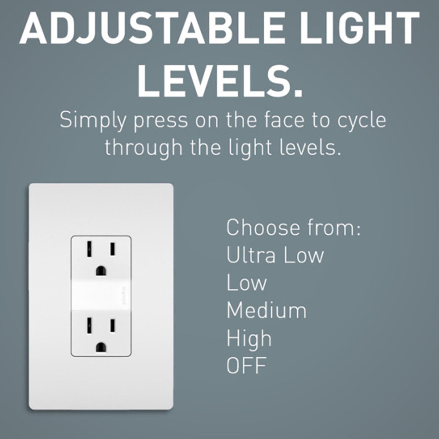 radiant 15A Tamper-Resistant Outlet with Night Light, White - Bees Lighting