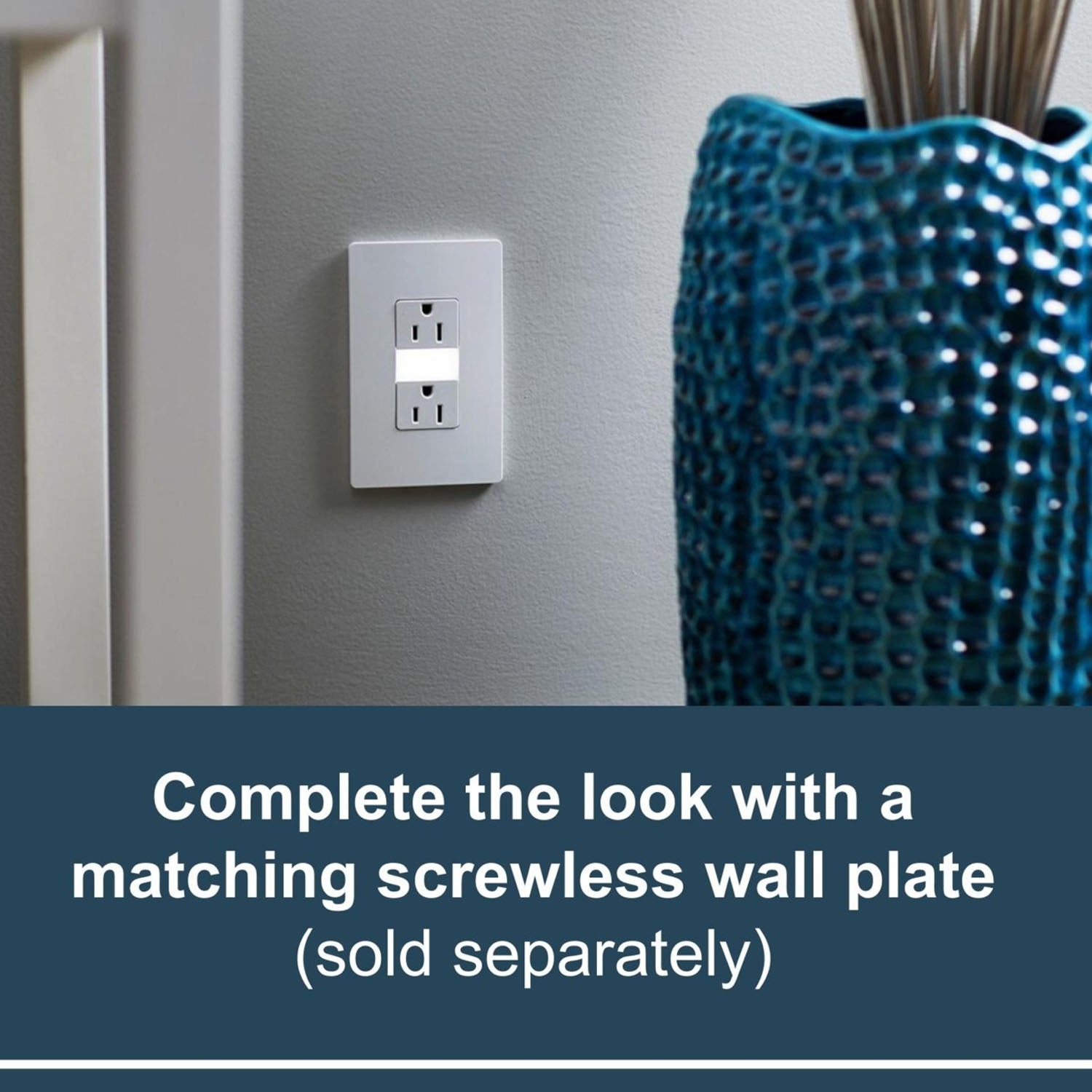 radiant 15A Tamper-Resistant Outlet with Night Light, White - Bees Lighting