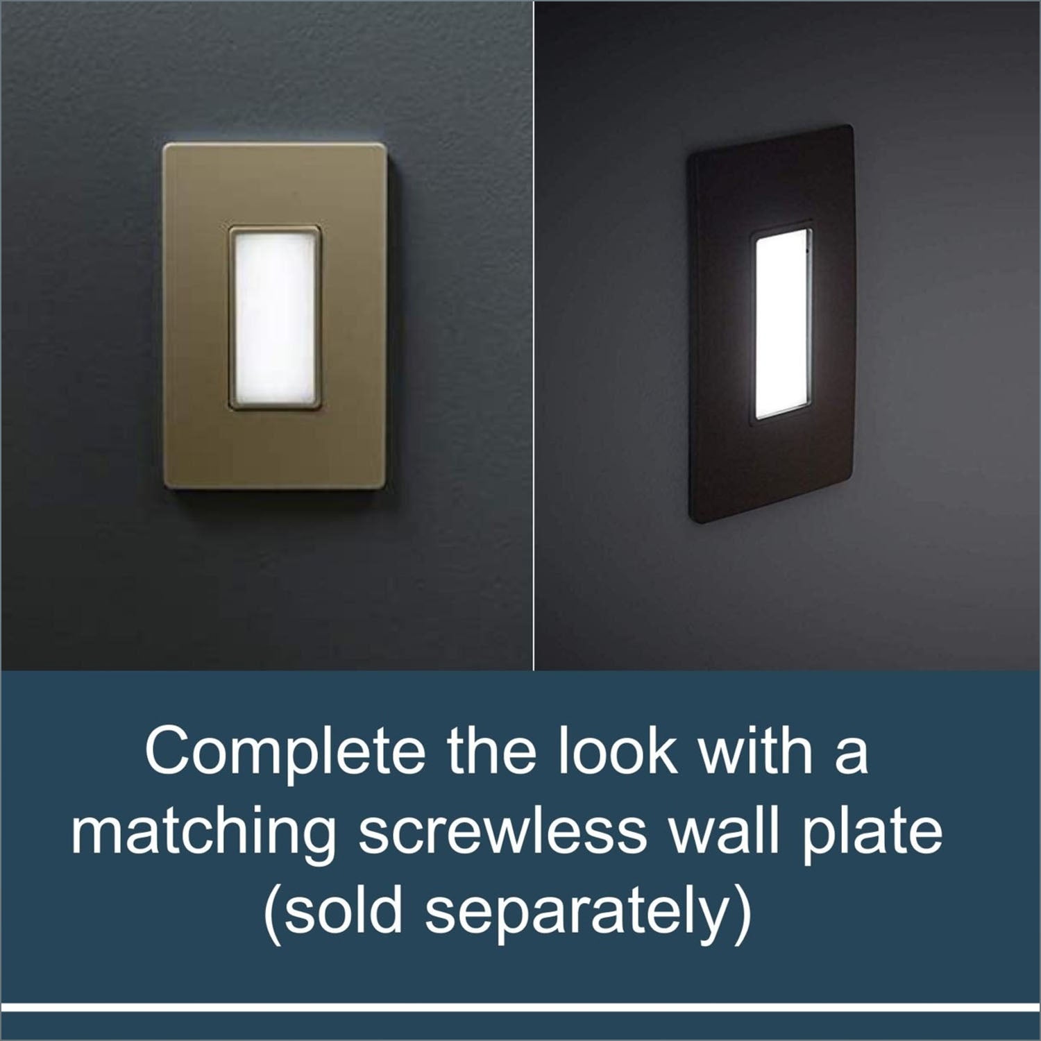 radiant Full Night Light with Adjustable Light Levels, Black/Ivory/Light Almond - Bees Lighting