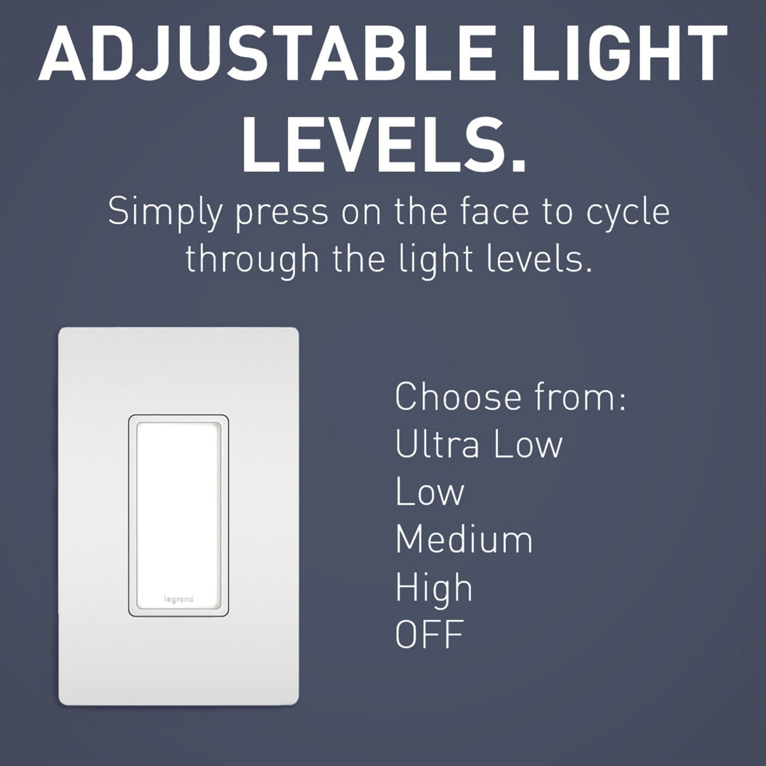 radiant Full Night Light with Adjustable Light Levels, White - Bees Lighting