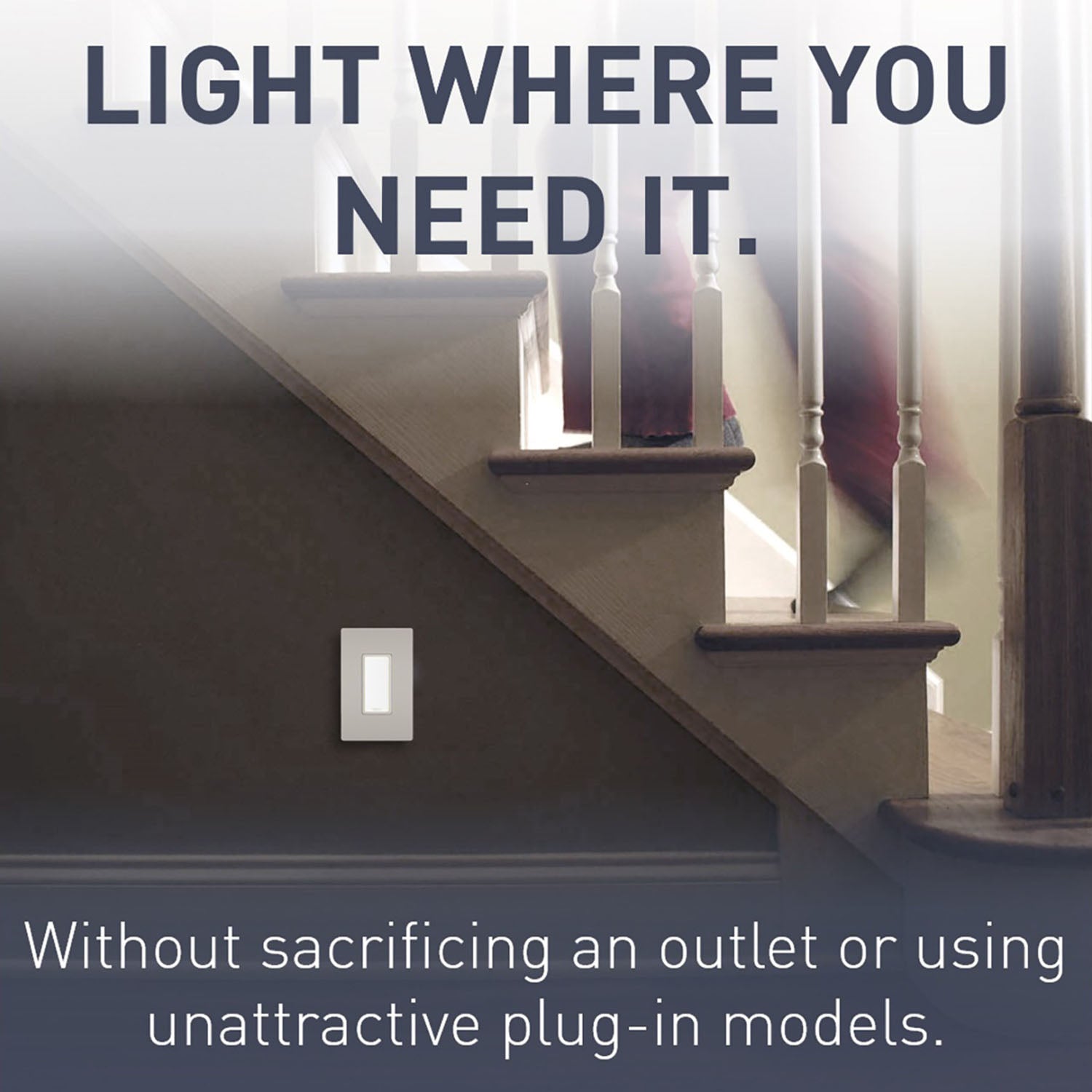 radiant Full Night Light with Adjustable Light Levels, White - Bees Lighting