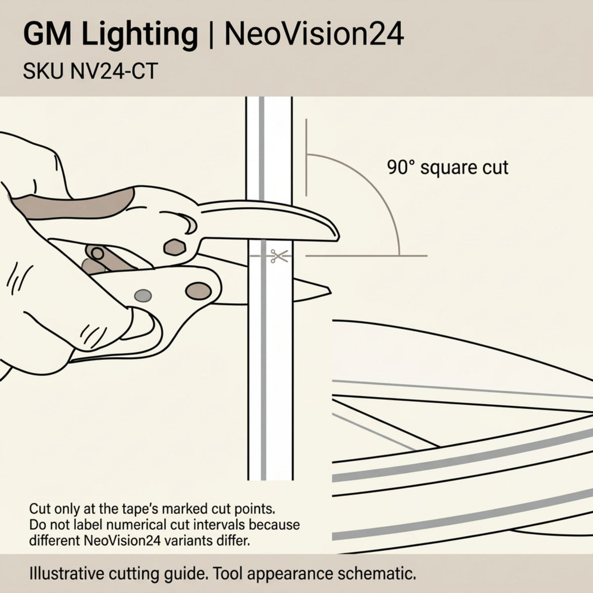 GM Lighting NeoVision24 NV24-CT Tape Cutting Tool for TopFlex & SideFlex