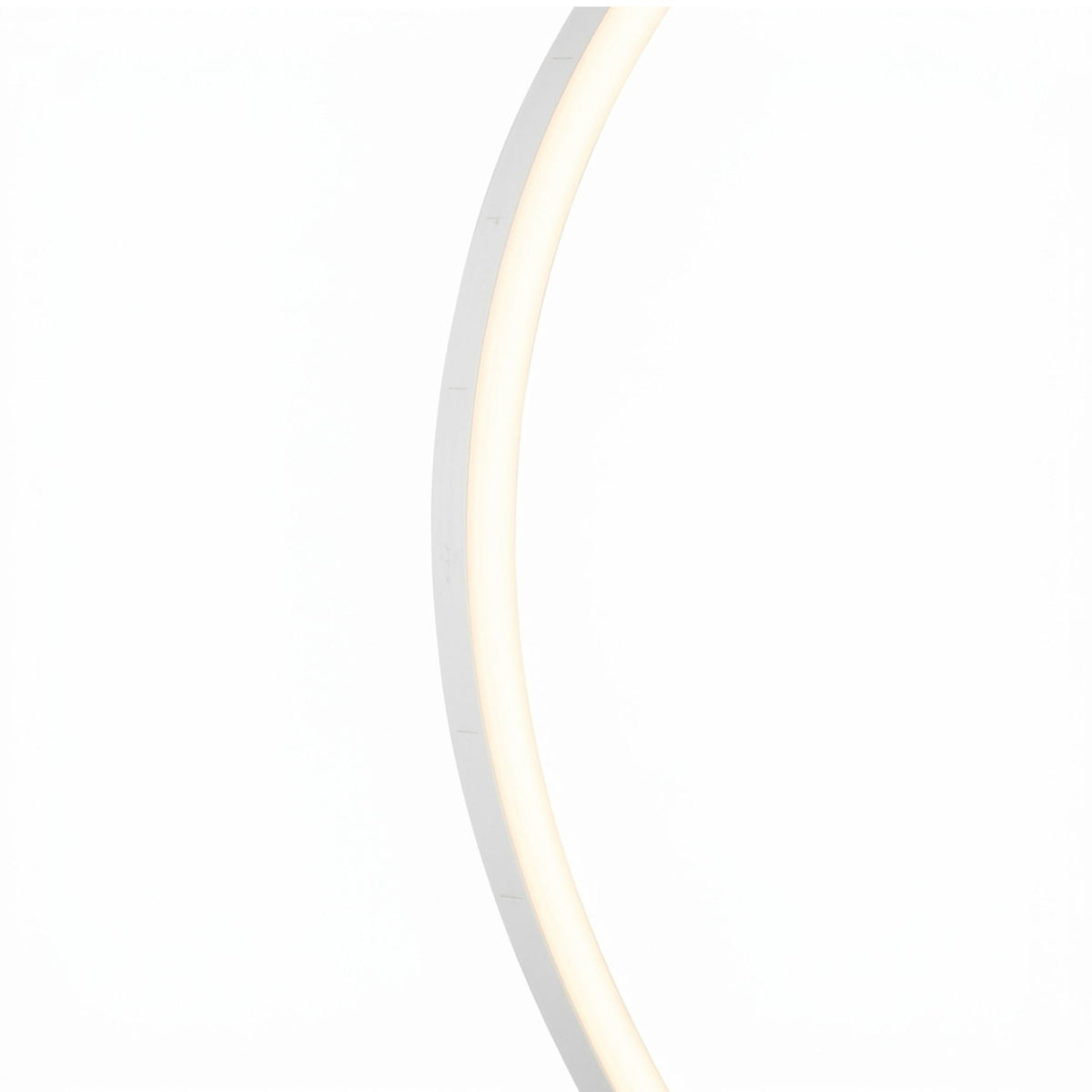 Warm white LED neon linear light strip, curved flex profile
