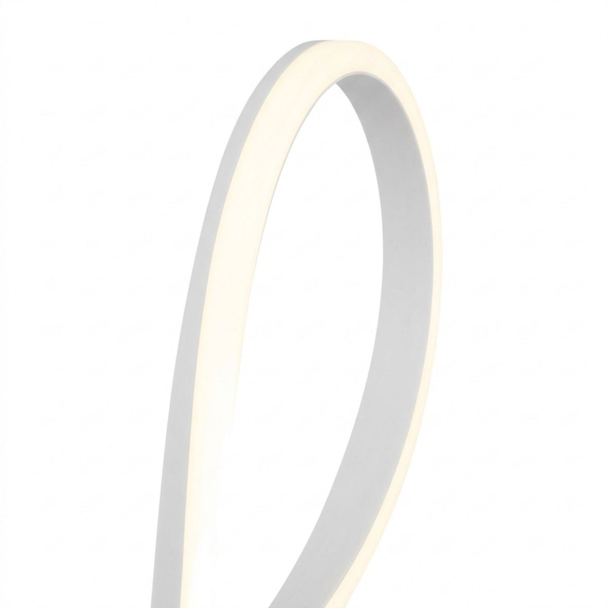 White TopFlex neon linear light strip, looped flexible profile