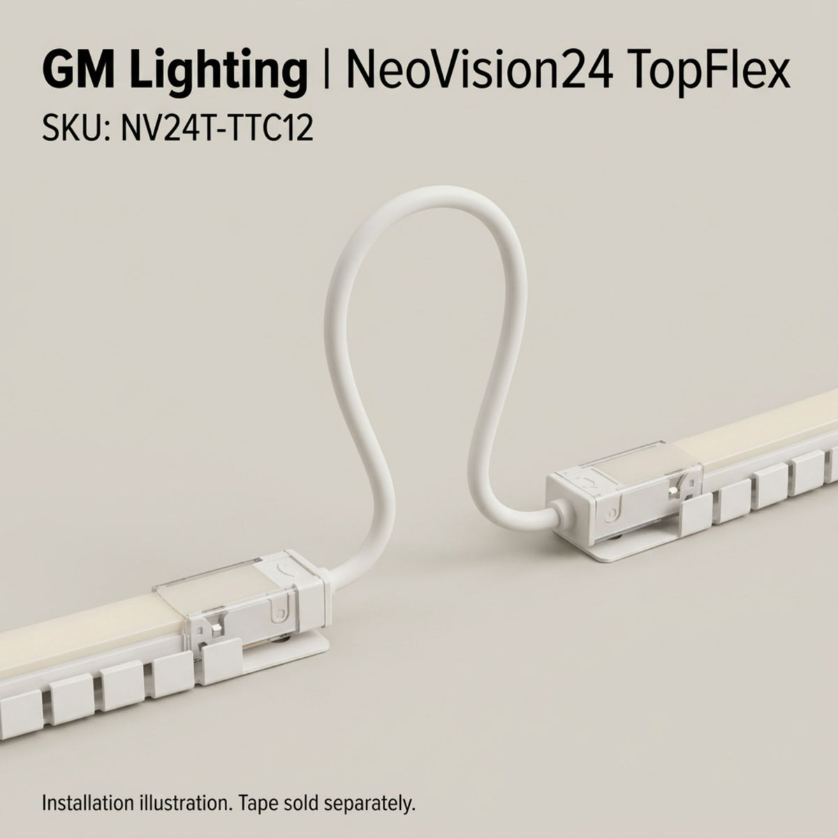 GM Lighting NeoVision24 TopFlex NV24T-TTC12 12 in Flexible Tape-to-Tape Connector