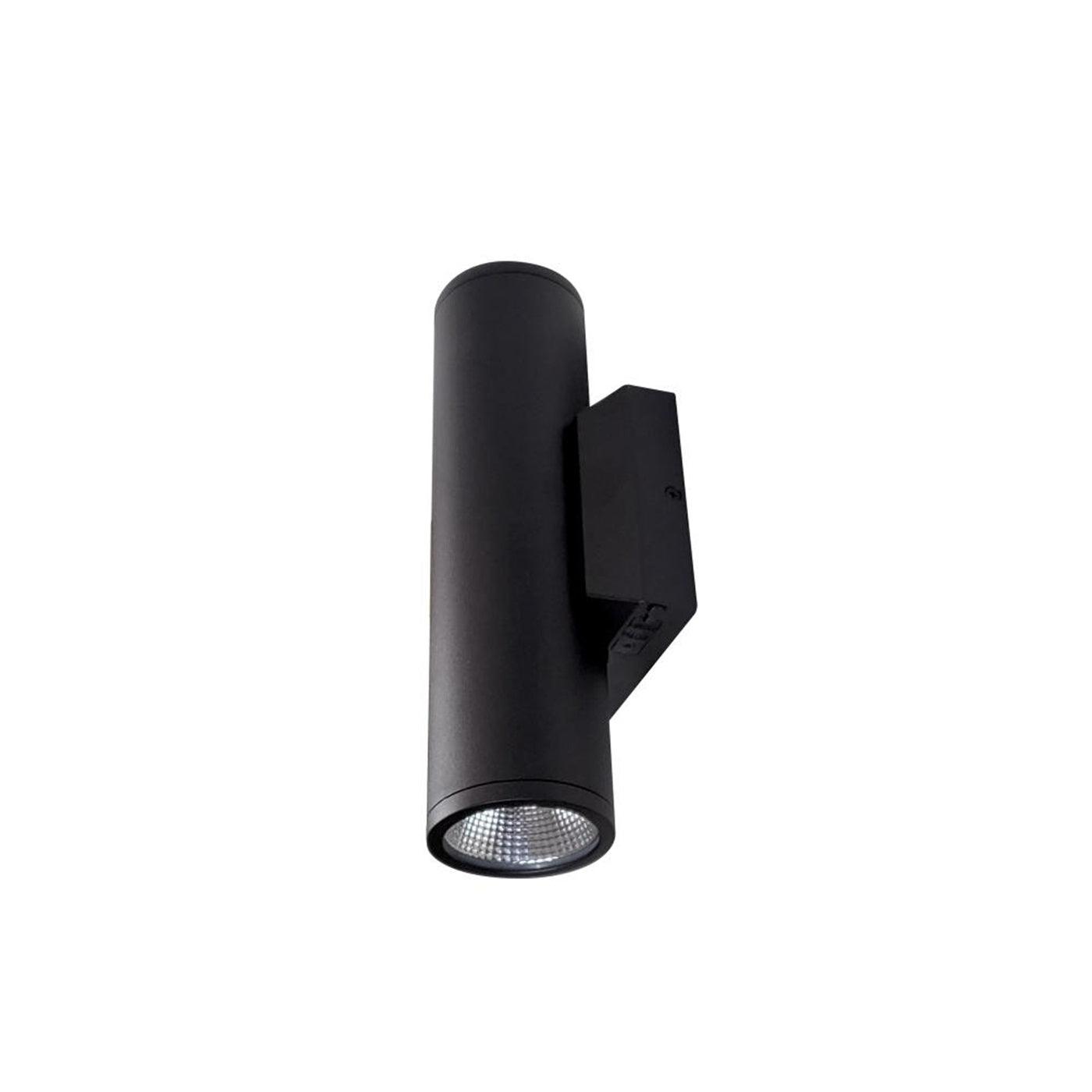 12 In 2 Lights LED Outdoor Cylinder Armed Sconce Up/Down Bronze Finish - Bees Lighting