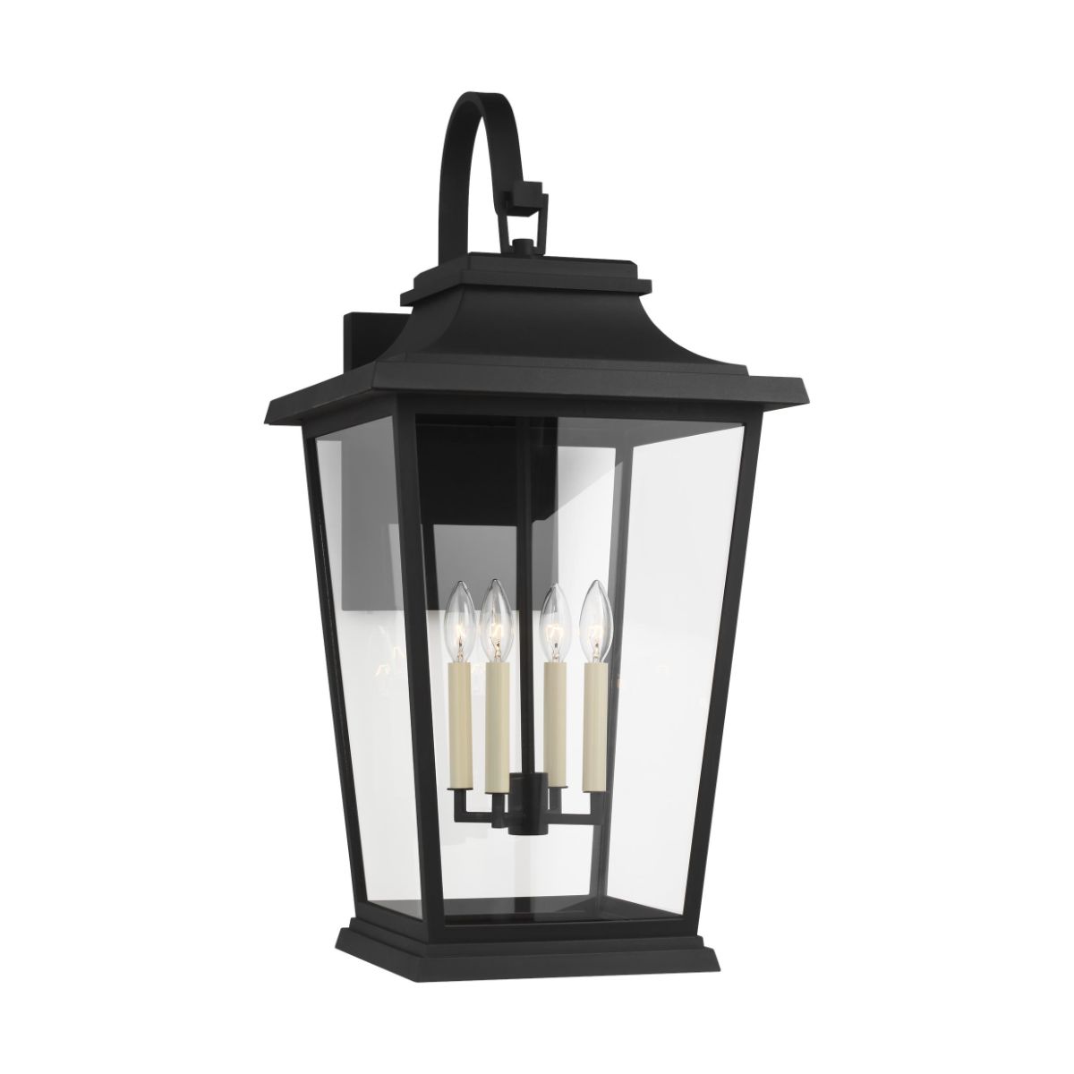 Warren Extra Large 33 In. 4 Lights Outdoor Wall Light Black Finish - Bees Lighting