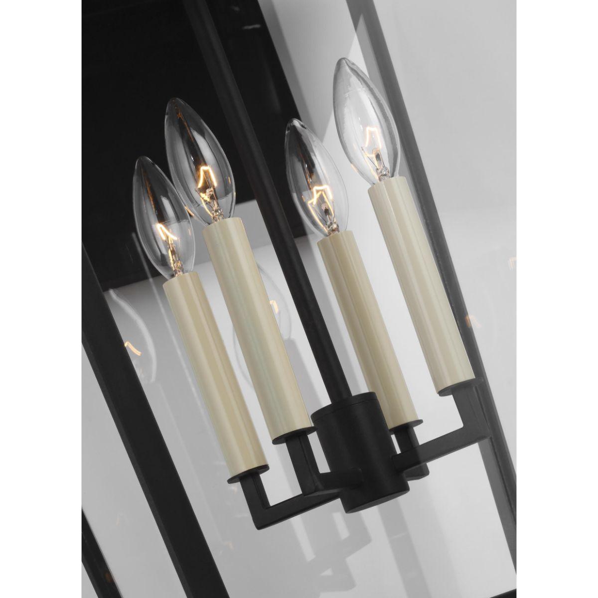 Warren Extra Large 33 In. 4 Lights Outdoor Wall Light Black Finish - Bees Lighting
