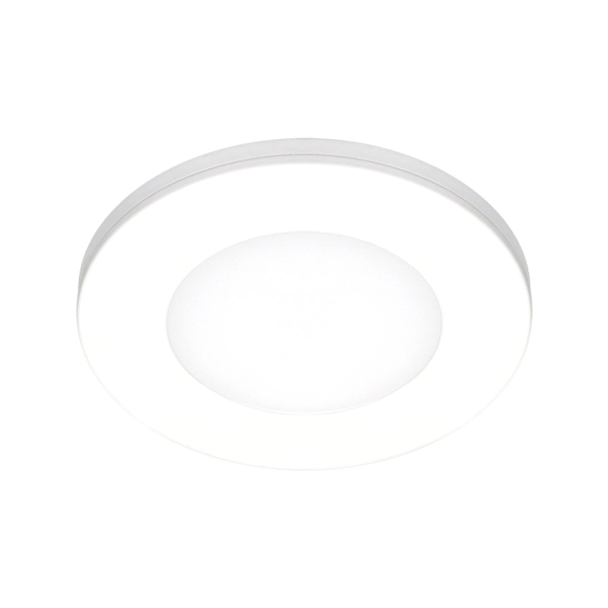 Omni Slim LED Puck Light, 280 Lumens, 27K|30K|40K, 24VDC, White & Black Trim - Bees Lighting