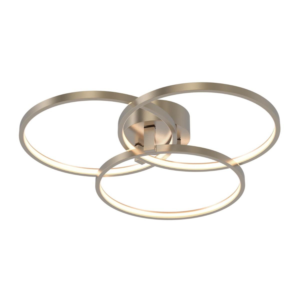 Orion 20 in. LED Semi flush Mount Light Satin Brass Finish