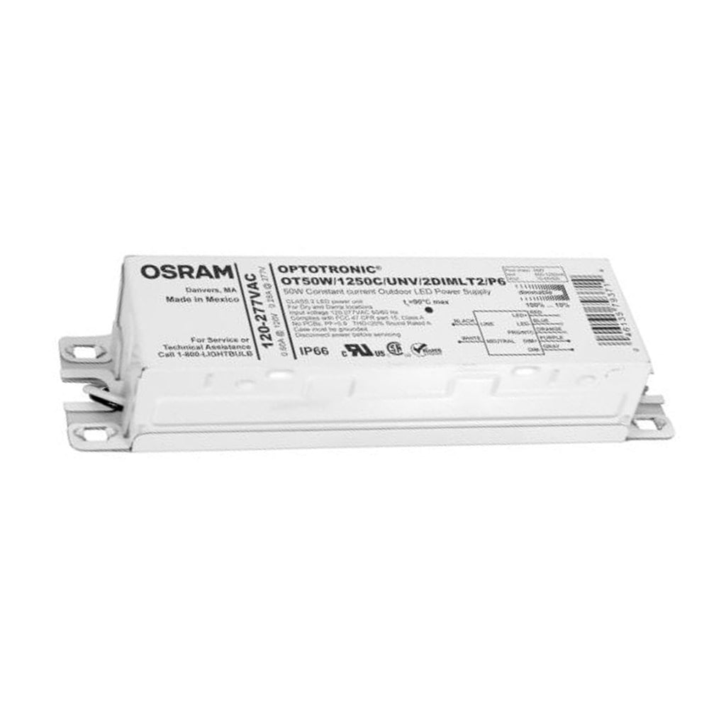 OPTOTRONIC 50 Watts 15-55 Volt DC Output 1000-2100mA Programmable Constant Current Outdoor Dimmable LED Driver - Bees Lighting