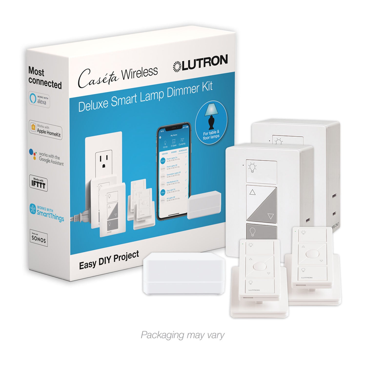 Caseta Wireless Smart Plug-In Dimmer Switch (2 count) Smart Bridge, Pico Remote Control Kit - Bees Lighting
