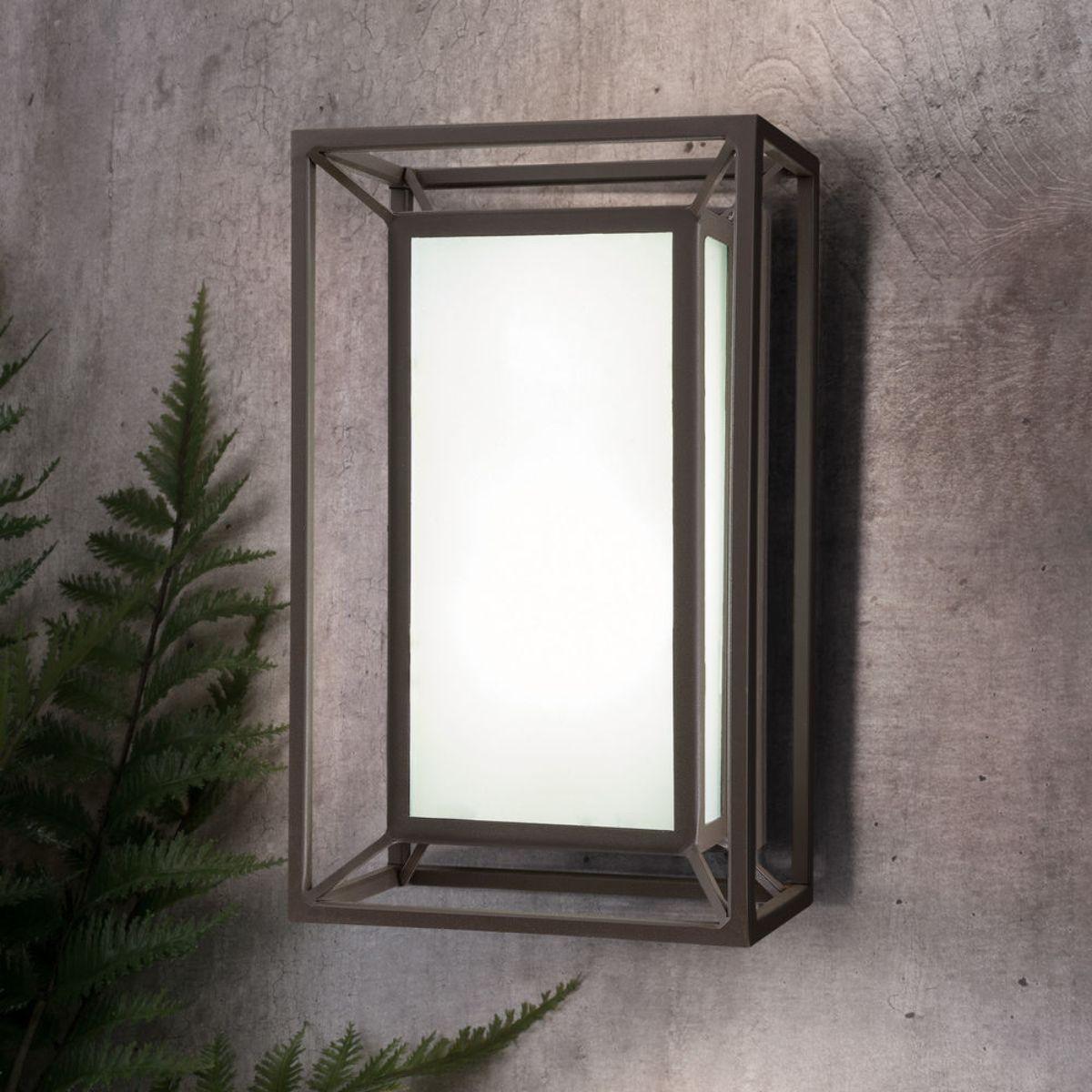 Outline 11 in. LED Outdoor Wall Sconce Bronze Finish - Bees Lighting