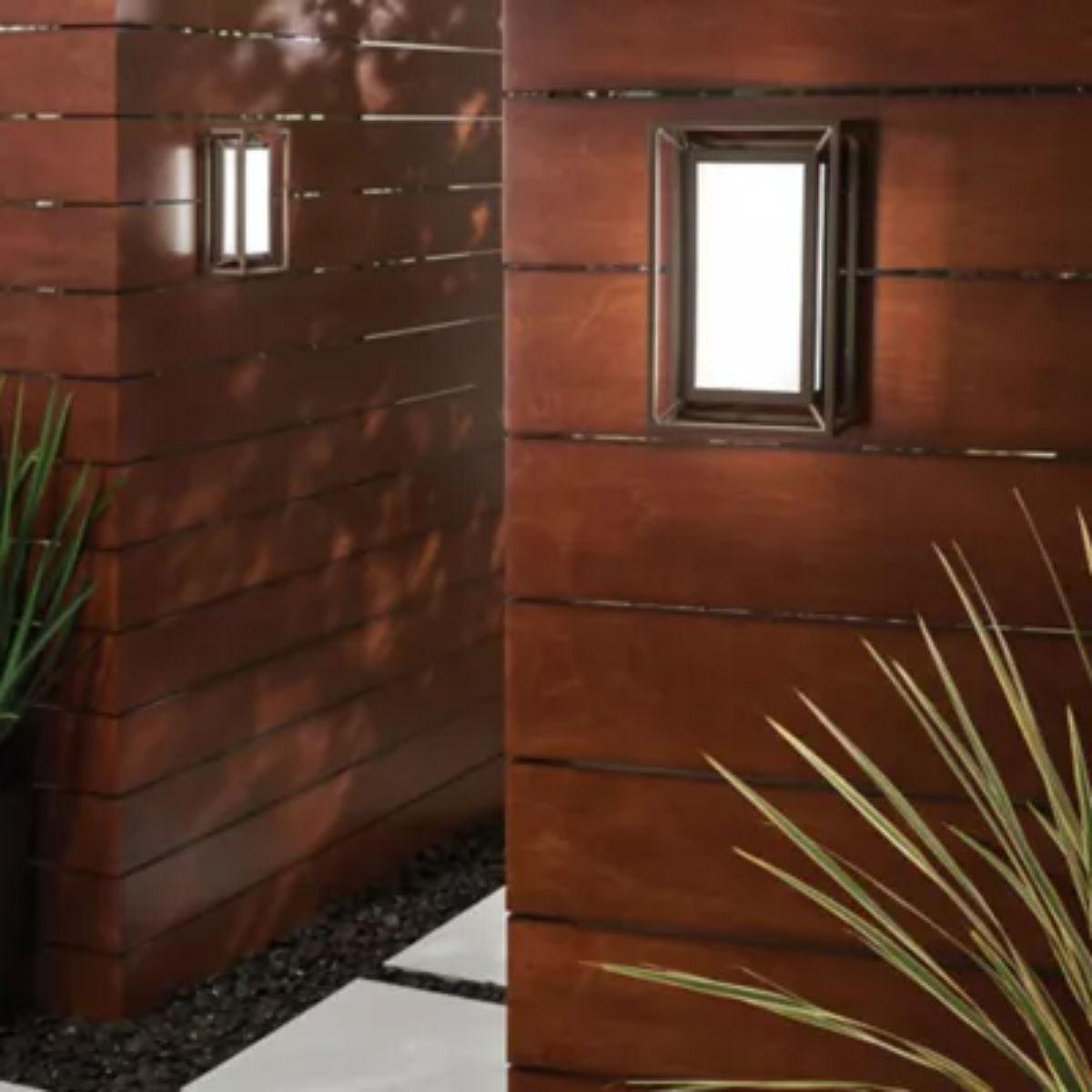 Outline 11 in. LED Outdoor Wall Sconce Bronze Finish - Bees Lighting
