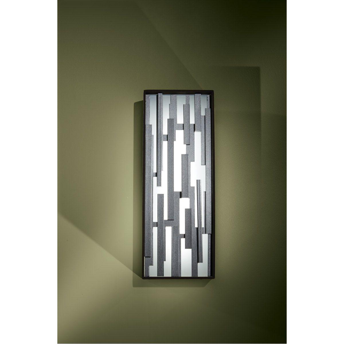 Bars 17 In. LED Outdoor Wall Sconce Bronze & Silver Finish