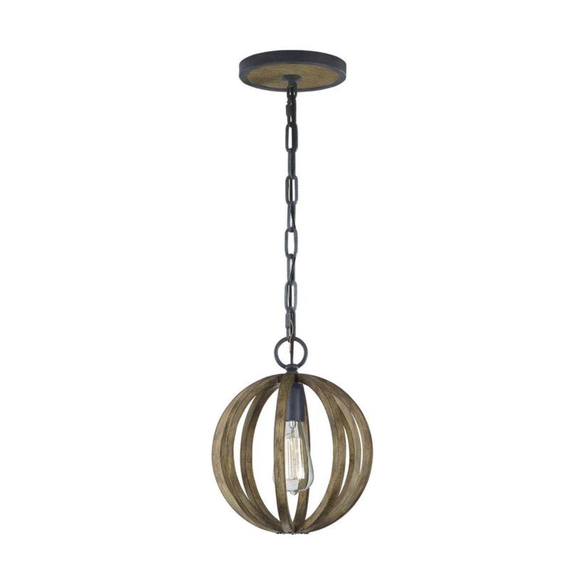 ALLIER 10 in. Pendant Light Brown Finish - Bees Lighting