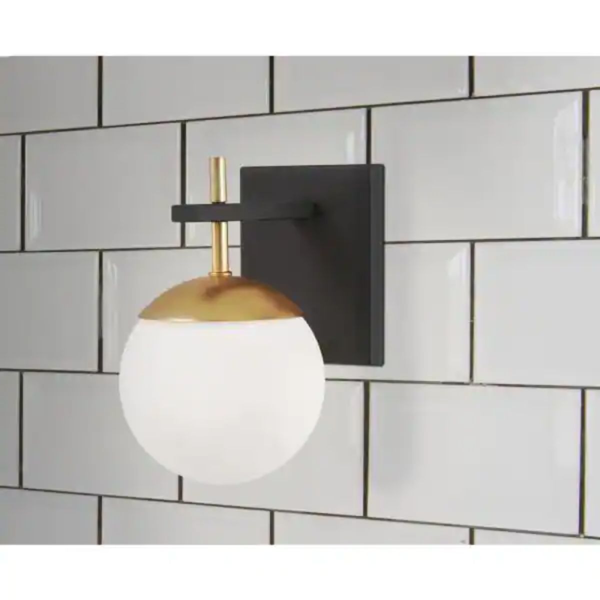 Alluria 10 in. Armed Sconce Black & Gold finish