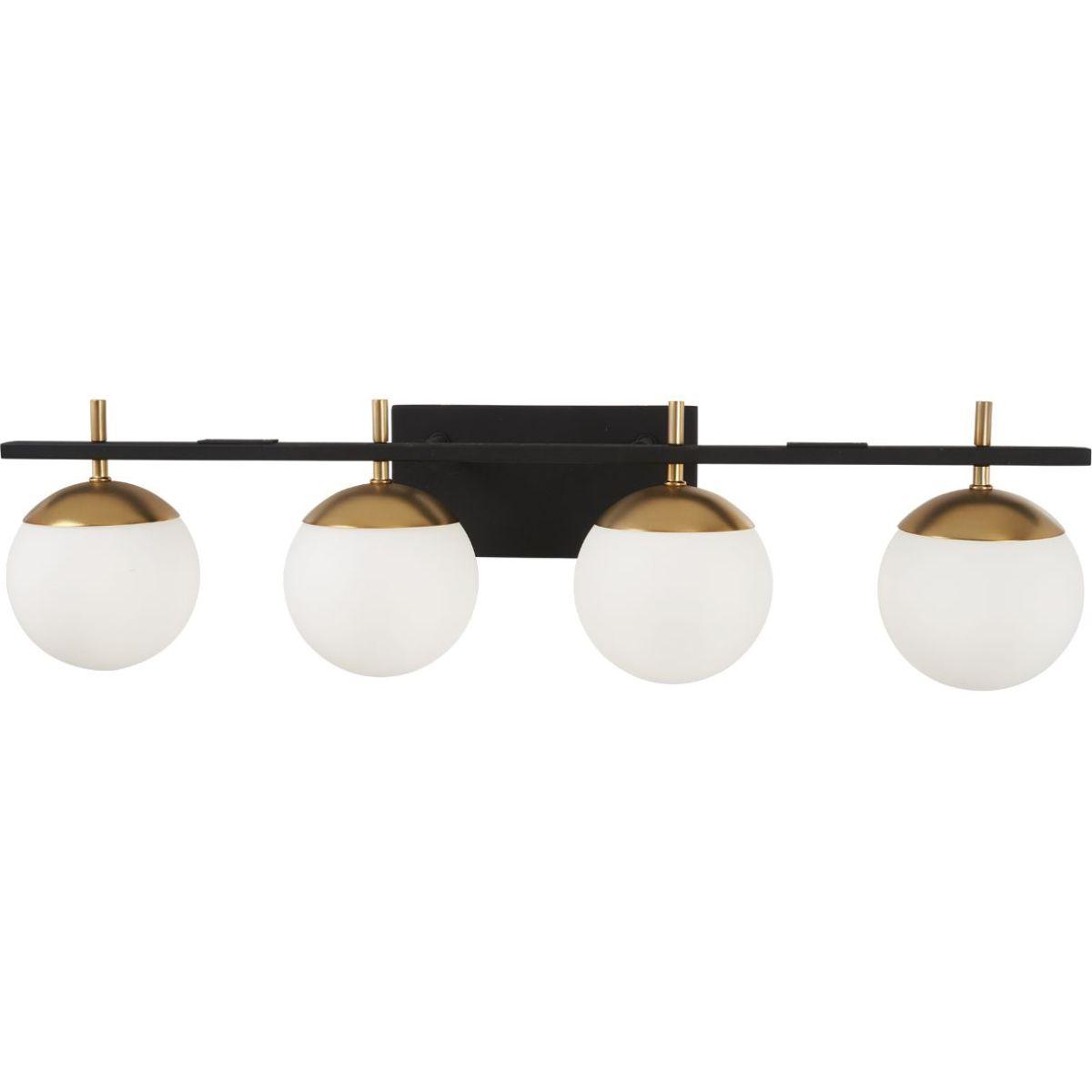 Alluria 33 in. 4 Lights Vanity Light Black & Gold finish - Bees Lighting