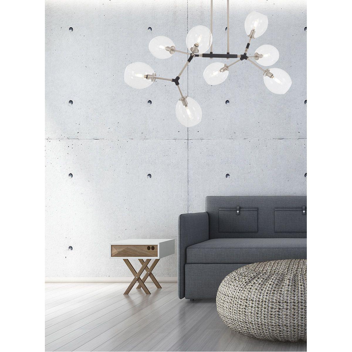 Nexpo 41 in. 8 Lights Chandelier Brushed Nickel Finish - Bees Lighting