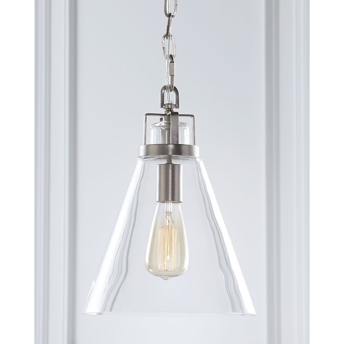 FRONTAGE 10 in. Pendant Light Satin Nickel Finish - Bees Lighting