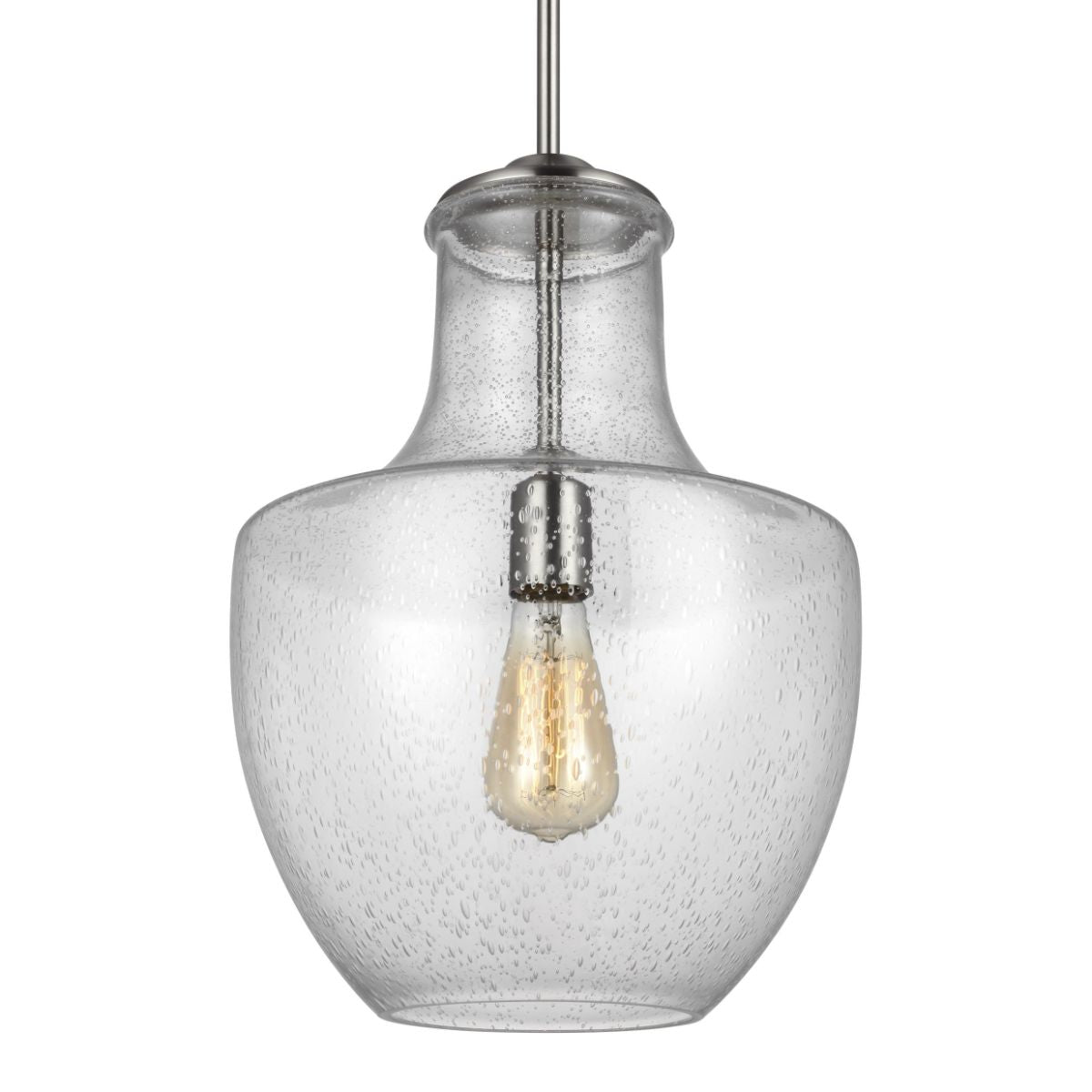 Baylor 12 in. Pendant Light Nickel Finish - Bees Lighting